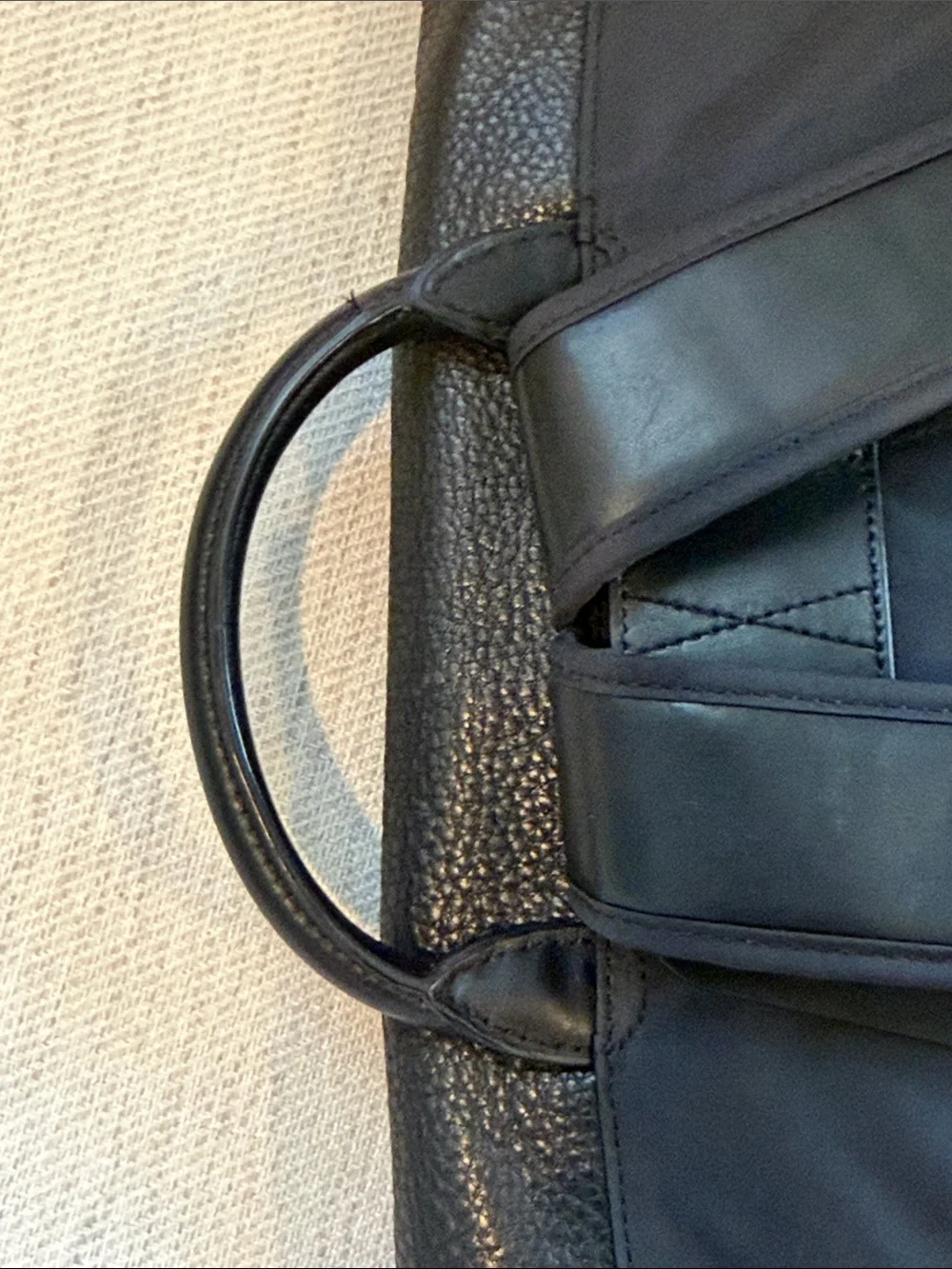 Authentic Tumi Black Nylon and Leather Top-Handle Backpack like new condition